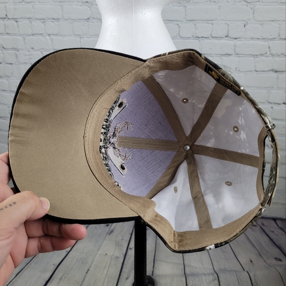 GOLDEN LION | "Big Buck" adjustable bullet hole rifle gun deer hunting camo hat - Picture 6 of 7